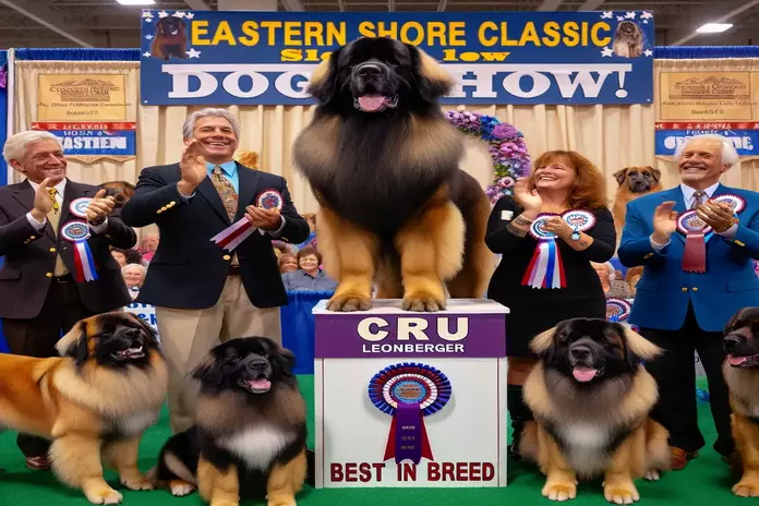 Cru the Leonberger Competes for 'Best in Show' at Eastern Shore Classic Dog Show